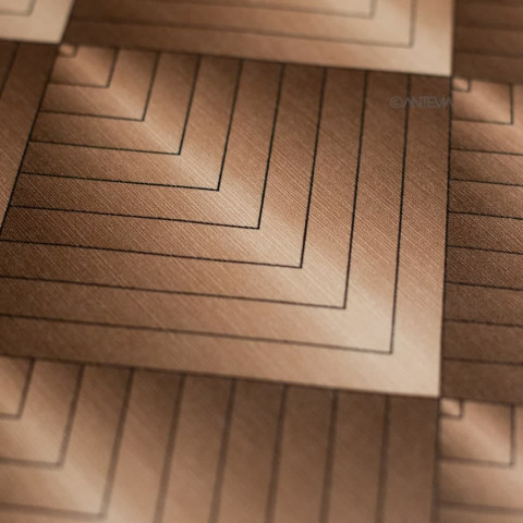 antevia materiaux papier peint intisse vinyle effet 3d modele carre plongeant marron distriartisan