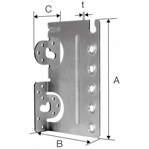 Étrier à âme intérieure CBHS inox A4 Simpson (à l'unité)