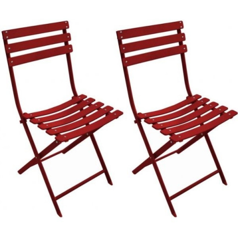 Chaise pliante en acier nonza (lot de 2) - Couleur au choix
