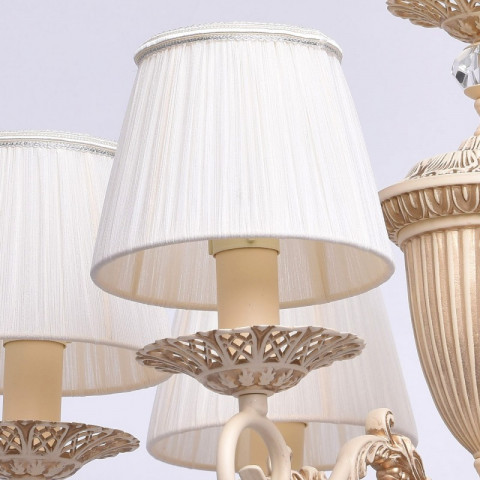 Chandelier beige classic 6 ampoules 85 cm