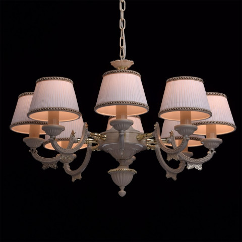 Chandelier beige classic 8 ampoules 85 cm
