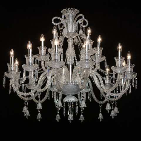 Chandelier chromé classic 18 ampoules 170 cm