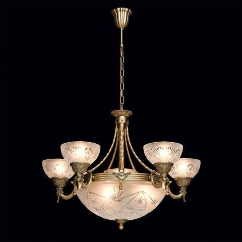 Chandelier laiton classic 5 ampoules 95 cm