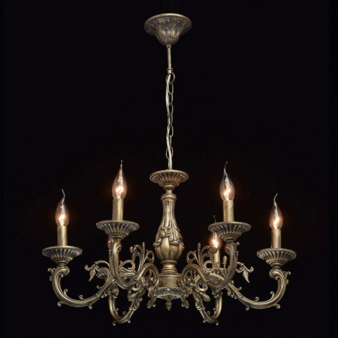 Chandelier laiton classic 6 ampoules 90 cm