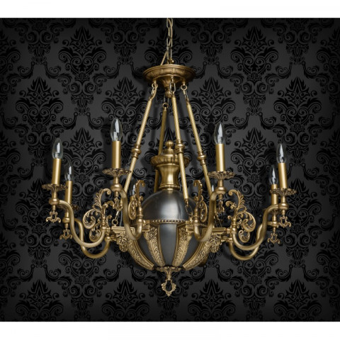 Chandelier laiton classic 8 ampoules 185 cm