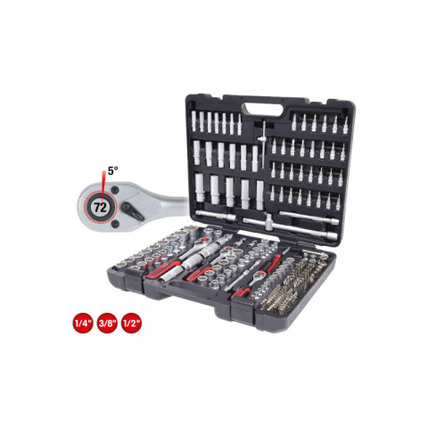 Coffret de douilles et accessoires ks tools ultimate - 1/4" 3/8" 1/2"- 195 pcs - 917.0795