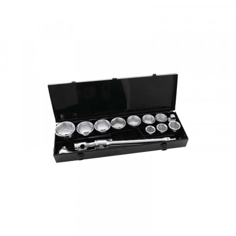 Coffret métal de douilles et accessoires bgs - 15 pcs - 15111