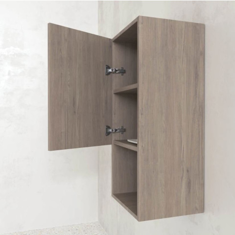 Colonne de rangement chêne celtique - Porte et niche - 35x80x32,5 cm Aurlane - LAV385