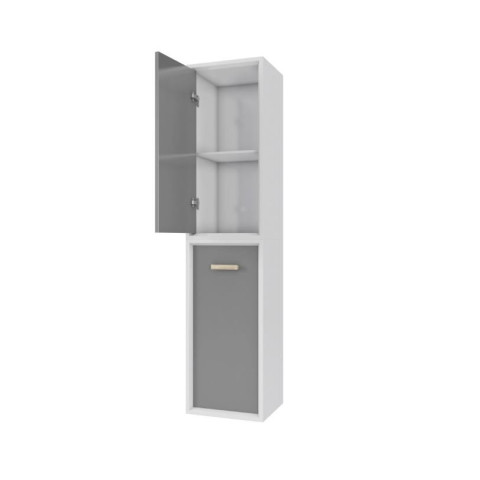 Colonne de salle de bain scandinave blanc à suspendre - h150xp25xl35cm - NORDIK ASKA Aurlane - LAV484