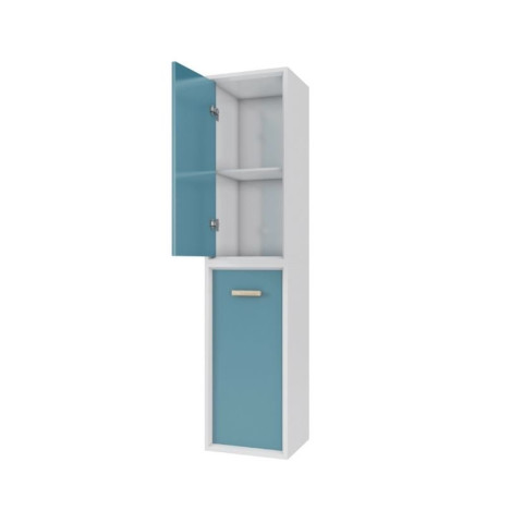 Colonne de salle de bain scandinave blanc à suspendre H150xP25xL35 cm NORDIK VATTEN Aurlane - LAV485