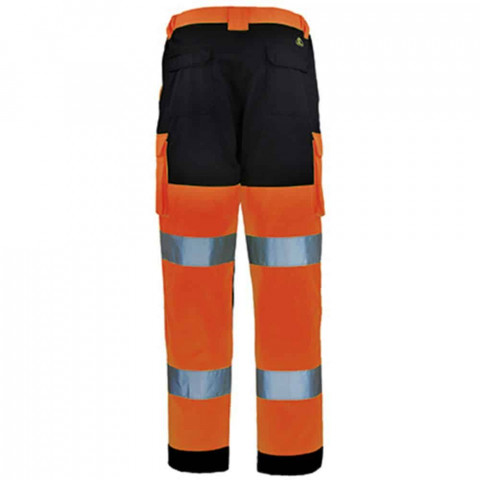 Pantalon hv patrol classe 2 - 7paop - Orange-Noir - Taille au choix