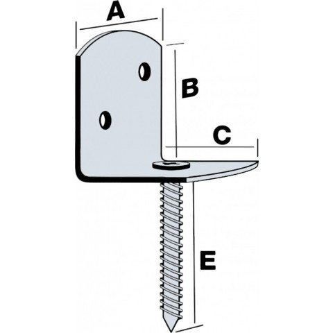 Connecteurs de palissade acier - blister de 4 pièces