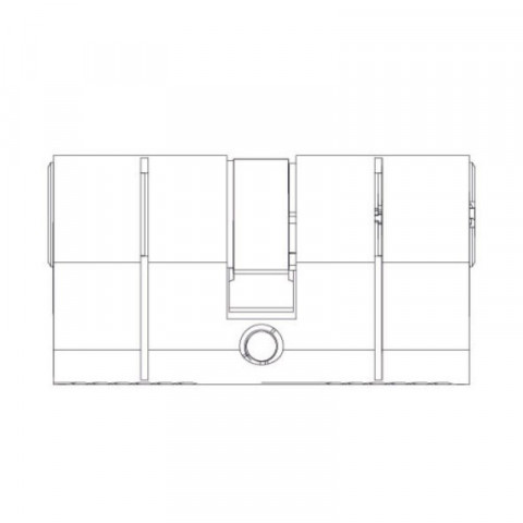 Cylindre d6 ps 35 x 35 nickelé avec protection par pré-casse 5 clés réversibles et code card