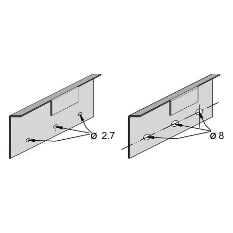 Sachet de 100 Clips DURACOLOR® DURALAP inox fixation par vis - DACCLIPV