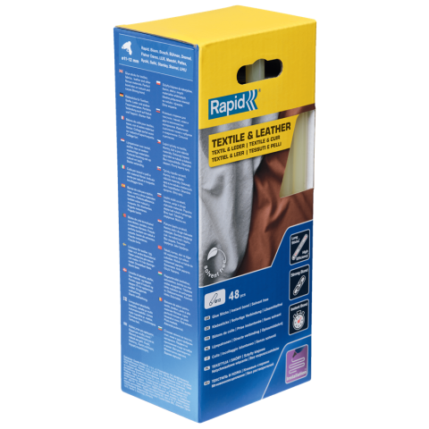 Bâtons de colle Textiles & Cuir 12 mm - RAPID - 5001419