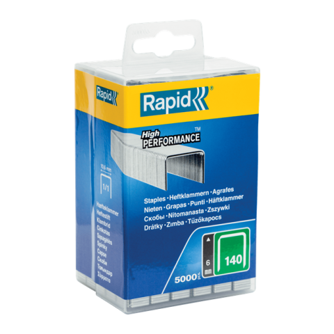 Agrafes en fil plat de 140/6mm de large - RAPID - boite de 5000 - 40303088