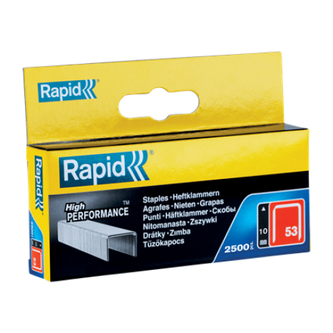 Agrafes en fil fin n° 53/10mm - RAPID - Boite de 2500 - 11858825