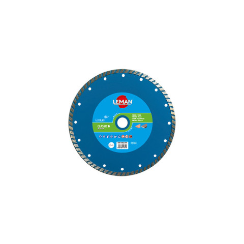 Disque diamant universel - D. 125 x 2,4 x 22,23 mm - HT. 7 mm - Multi-matériaux - LEMAN - 881254