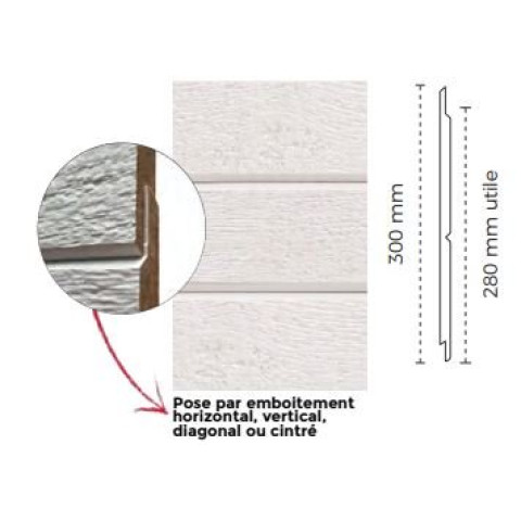 Double lame avec cannelure biseautée CanExel® - Profil VSTYLE - Paquet de 4 lames - Coloris au choix