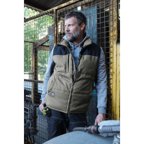 Gilet bosseur berni - kaki/noir - m - 11905-008