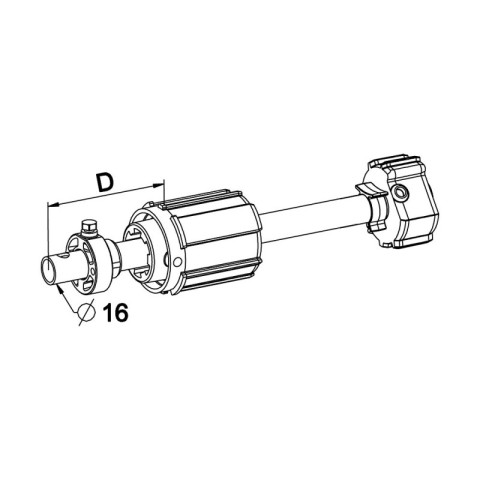 Embout d'axe réglable renforcé pour tube zf 54