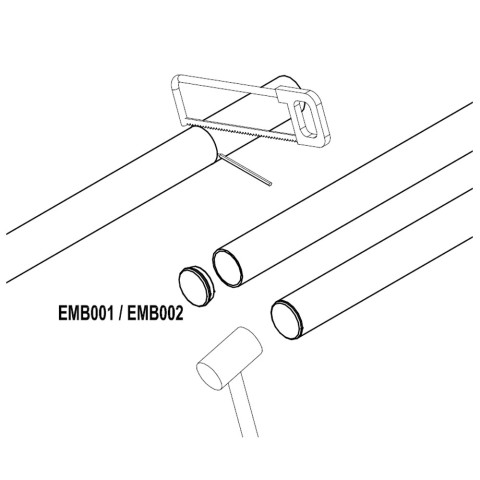 Embout pour main courante inox