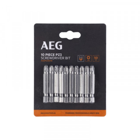 Embouts de vissage aeg - 50 mm - acier - 10 pcs - pz3