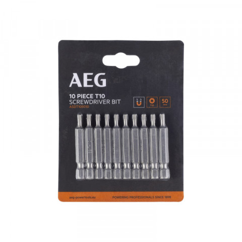 Embouts de vissage aeg - 50 mm - acier - 10 pcs - t10