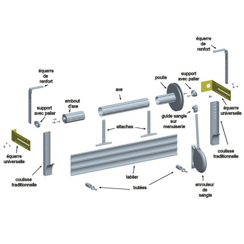 Equerres de fixation universelles déport 107 mm