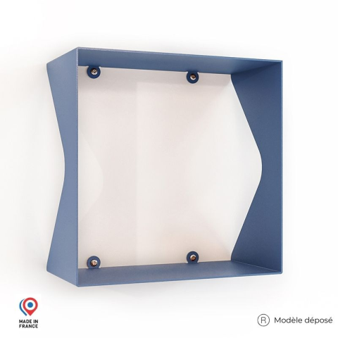 Etagère murale cube échancrée DECO-GEM Agate. L.30 x H.30 x P.15 cm