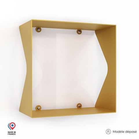 Etagère murale cube échancrée DECO-GEM Agate. L.30 x H.30 x P.15 cm