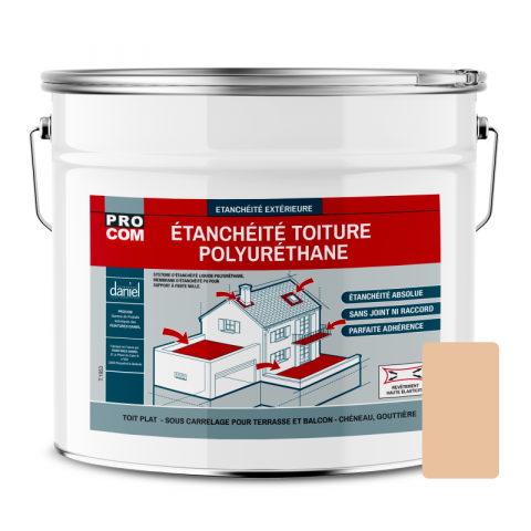 Étanchéité toiture polyuréthane - étanchéité toit terrasse, toit plat procom - Couleur et conditionnement au choix