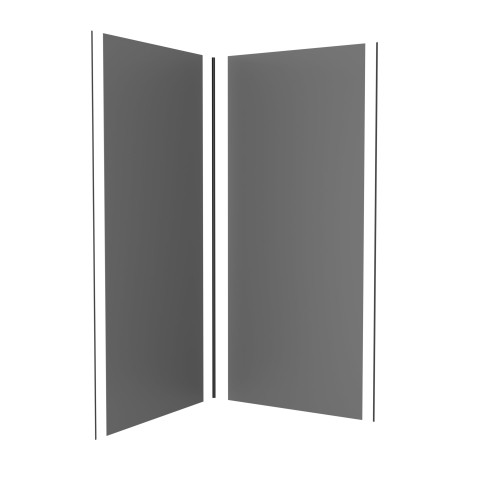 Lot de 2 panneaux muraux gris 90x210 cm - profilés de jonction et finition - wall' it - Couleur de finition au choix