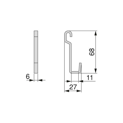 Bac de tri sélectif pour fixation latérale sur meuble de cuisine Recycle 1x35litres, Acier, Plastique gris anthracite