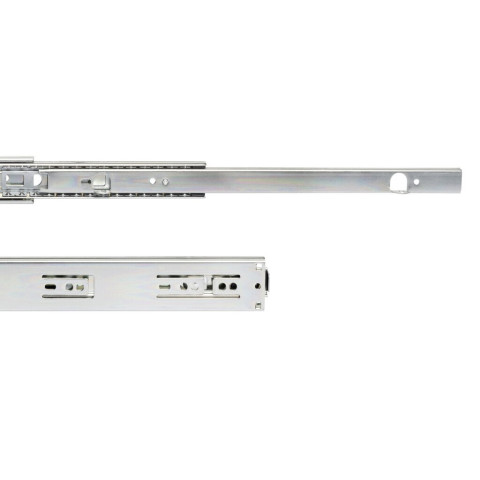 Jeu de coulisses à billes à sorties totale avec supports, hauteur 45mm, longueur 300mm, Acier, Zingué