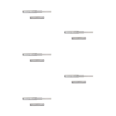 Jeu de coulisses à billes pour tiroir à sortie totale, hauteur 45mm, L650mm, Acier, Zingué