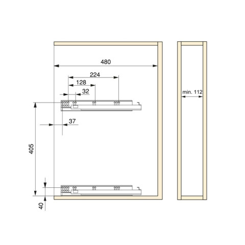 Porte-bouteilles extractible Suprastar avec fermeture amortie, module 150mm, acier, chromé