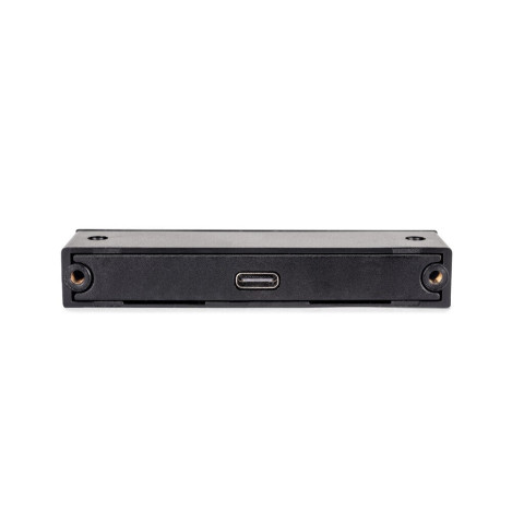 Connecteur USB A+C Linky (81x12mm), 5V DC 2A (10W), Plastique noir, Plastique