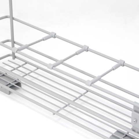 Porte-bouteilles latéral extractible Supra avec fermeture amortie, module 150mm, Acier, Peint aluminium