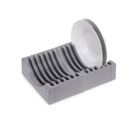 Kit de rangement pour assiettes, 13 assiettes maximum, Plastique, Gris