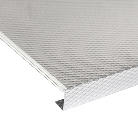 Protecteur de fond pour meuble de cuisine, 16mm, Plastique et Aluminium, Aluminium naturel, dimensions aux choix