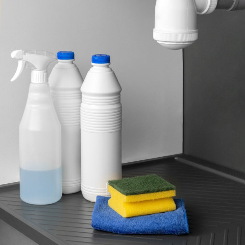 Protecteurs fond pour la cuisine Sink, M60, 567x580mm, épaisseur de la planchet 16mm, découpable, Plastique, Gris antracite