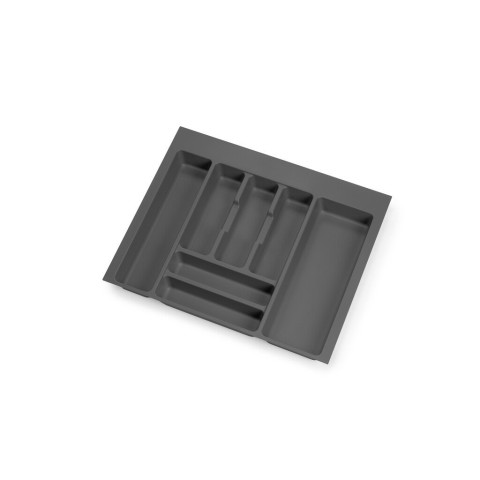 Range-couverts Optima pour tiroir universel, Plastique, Gris anthracite - Dimensions au choix