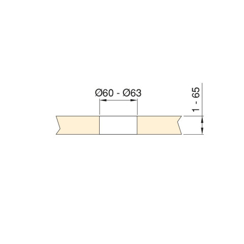 Multiconnecteur Vertikal Flat 60, diamètre 60mm, 1 x prise Schuko, 1 x USB Type A, 1 x USB Type C, Acier et Plastique, Acier inoxydable
