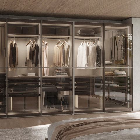 Rack avec glissières à extension totale et à fermeture douce pour accessoires d'armoire Quartz, 937-963mm, Aluminium et plastique, Titane