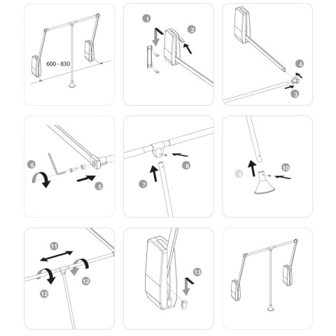 Penderie rabattable pour armoire Hang mural - module 600-830