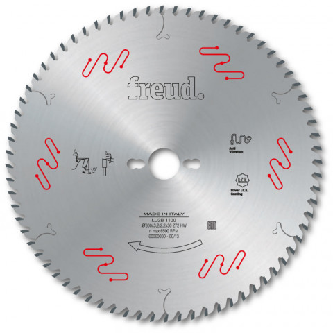 Lame pour panneaux en bois/contreplaqués freud - ø350 3,5/2,5 al30 z72 ba - f03fs04893 -lu2b 1400