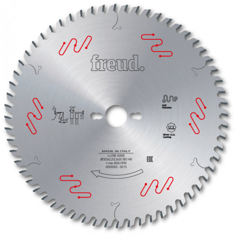 Lame gouge pour panneaux revêtus deux faces freud - ø350 3,2/2,2 al30 z72 gouge - - f03fs05075 -lu3b 0400