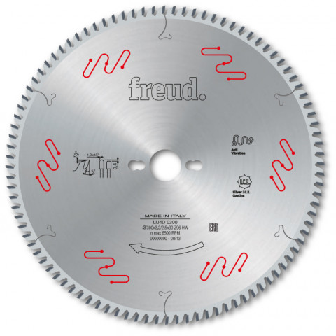 Lame trapèze plate pour surfaces freud - øures//composites freud - ø300 3,2/2,5 al30 z96 td+ - f03fs07295 -lu4d 0200