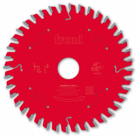 Lame pour scie circulaire portative freud - ø120 1,8/1,3 al20 z40 ba 5° - f03fs09664 -fr02w002h